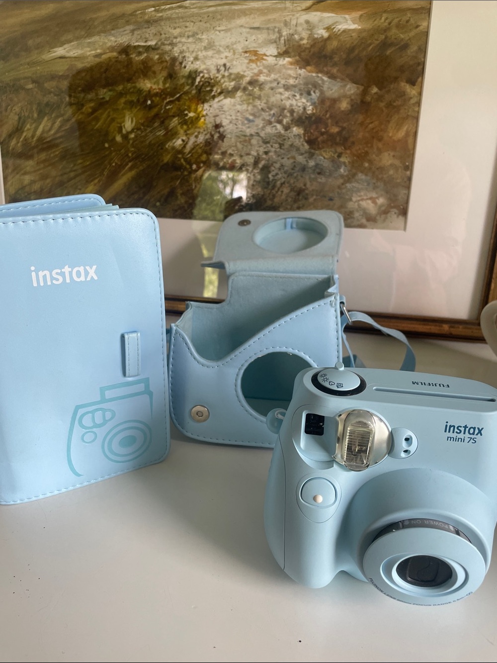 Fujifilm Instax Mini 7S Instant Camera Set in Light Blue
